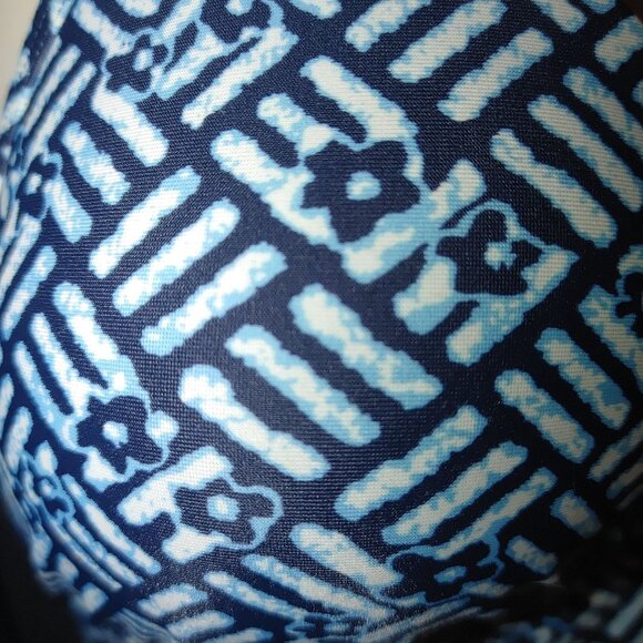 Aerie SwimTop Large  Bikini Halter Open Back Crop Blue - Picture 4 of 6